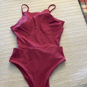 Lululemon one piece ribbed open back bathing suit